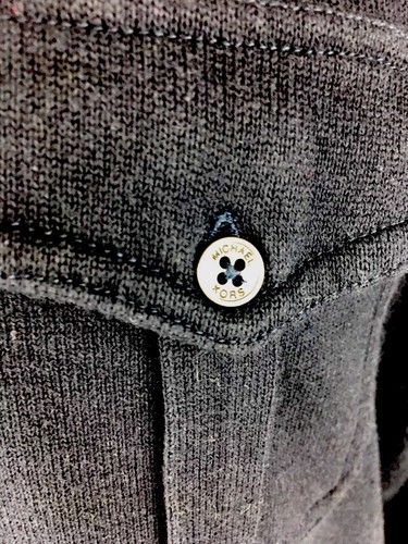 Michael Kors Mens 1/2 Zip Pullover Sweatshirt Sz XL Navy Blue Long Sleeve Ribbed - Picture 7 of 9