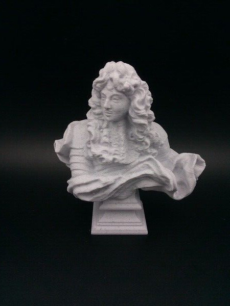 Louis XIV France Sun King 3D Printed Bust Statue Figure Sculpture