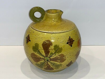 Mid Century Modern Bitossi Londi Raymor for Rosenthal Pottery Netter Lidded Bowl