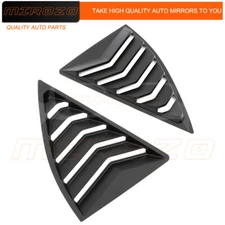 2 Pcs Matte Black Side Window Louvers Cover For 2010-2015 Chevy Camaro