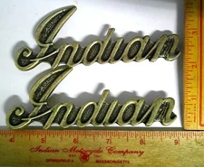 Indian motorcycle "tank badges" vintage collectible old saddlebag/seat emblems