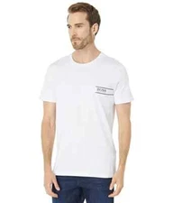 BOSS Hugo Boss L117419 Mens White Logo Round Neck T-Shirt Size L