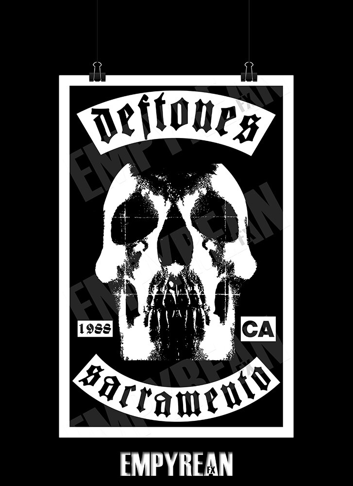 Deftones Self Titled Skull Patch Style Poster Art Print | eBay