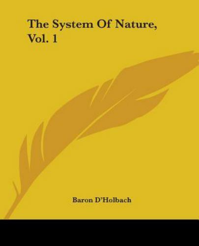 Das System der Natur, Vol. 1 von D'Holbach, Baron - Bild 1 von 1
