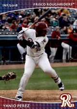 2018 Frisco RoughRiders Grandstand #25 Yanio Perez Havana Cuba Baseball Card