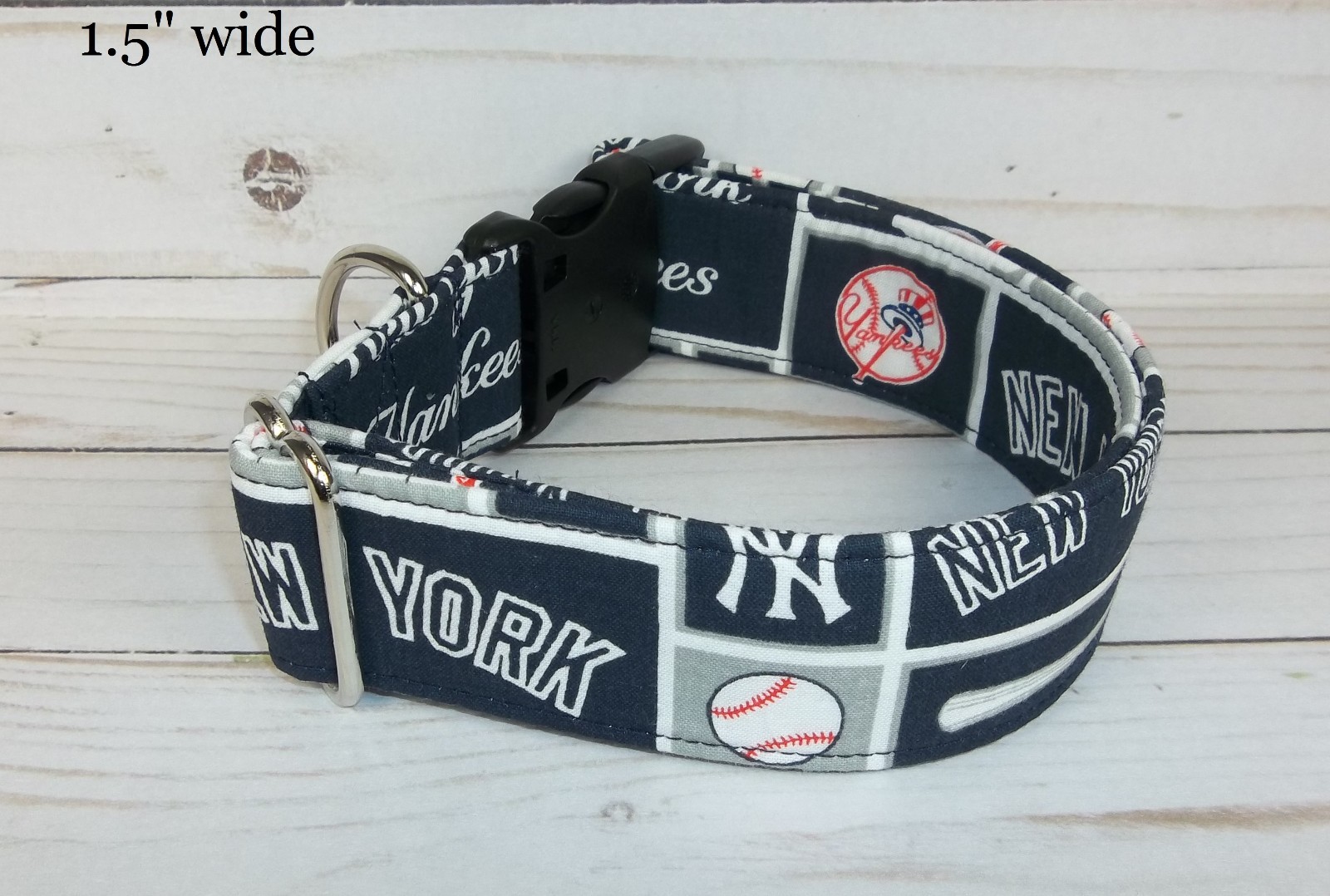 New York YANKEES NY MLB Terri's Dog Collar custom hand made