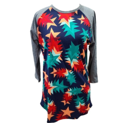 Lularoe Randy falling stars baseball tee