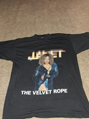 Vintage 1998 Janet Jackson Usher 1998 Rap T Shirt The Velvet Rope Tour Rare XL