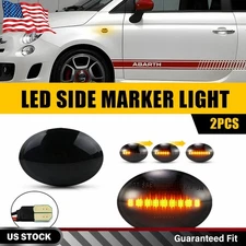 Amber Sequential LED Side Marker Light For 2007-2019 Fiat 500 500e 500c Abarth