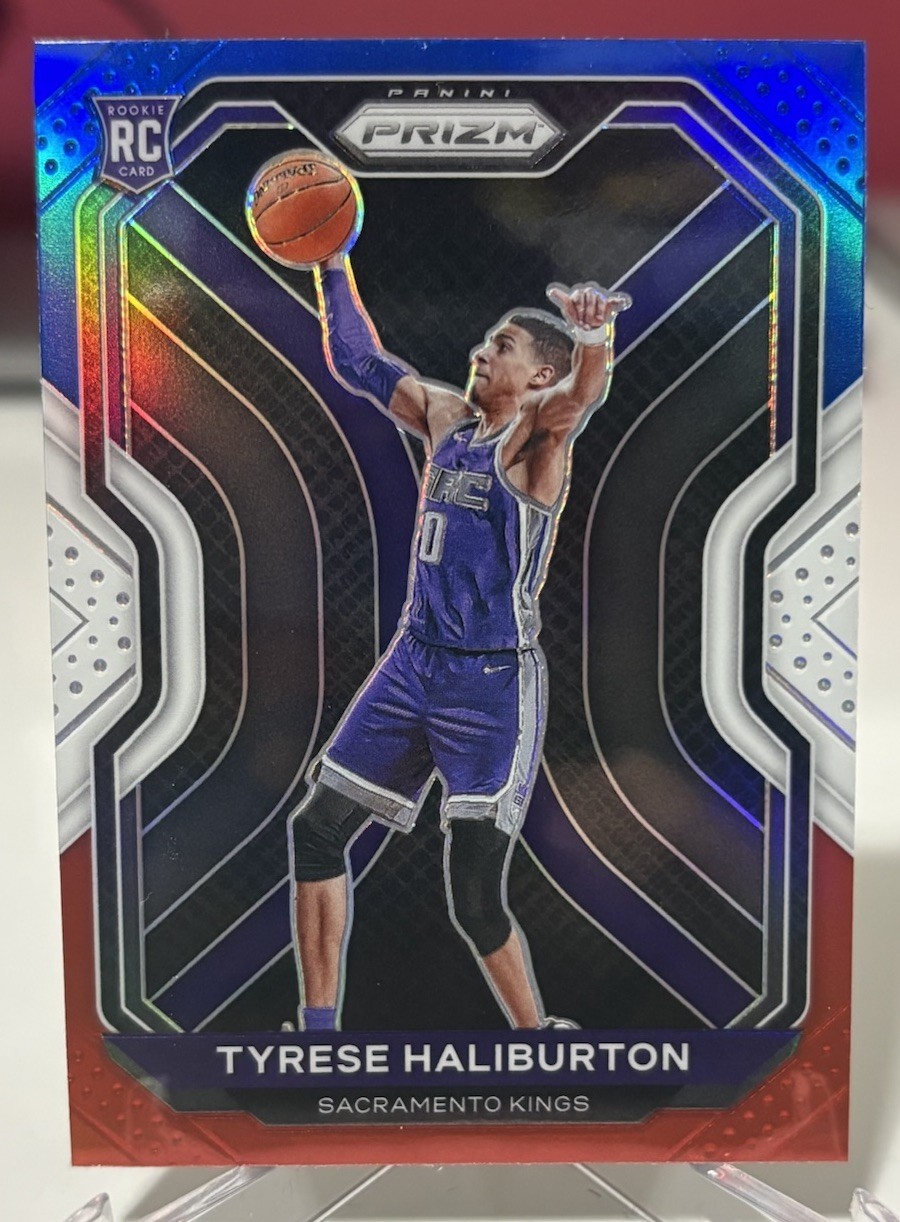 TYRESE HALIBURTON 2020-21 Panini Prizm Basketball RED WHITE & BLUE PRIZM RC