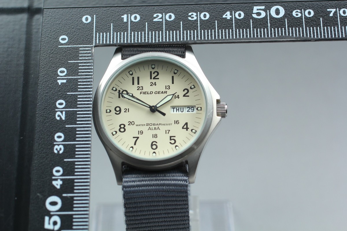 Near MINT] SEIKO Alba Field Gear V743-8000 35mm Military