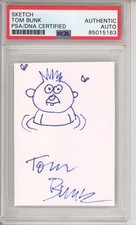 Garbage Pail Kids 1/1 COOL Sketch Drawing Signed AUTOGRAPH Tom Bunk PSA DNA COA