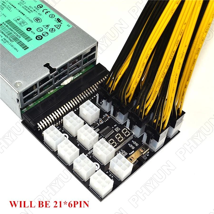 20CM 6Pin To 8Pin Power Cable For HP+1200W Power Supply +21 Ports Breakout Board - Image 4 of 4