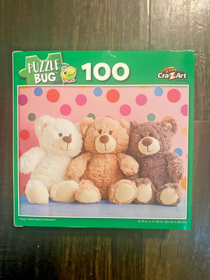 PuzzleBug 100 Pieces - Adorable Teddy Bears Puzzle 8.75''x11.25'' - New