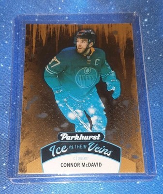 2021 Upper Deck Parkhurst Ice In Their Veins Gold Connor McDavid #IV-1 Parallel 