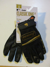 FRANKLIN BRAND CLASSIC ONE LT GOLD BASEBALL BATTING GLOVES ADULT MED NEW BLACK