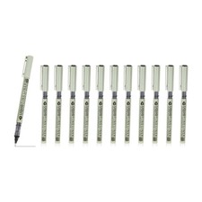 Fineliner Pens, 12 Pcs Black 05 0.45mm Fineliner Marker Waterproof Ink Pen