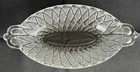1930s Indiana Depression Glass Pretzel Pattern Tab-Handled Oval Relish Bowl