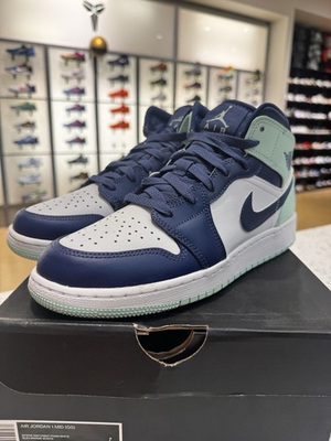 #ad Nike Air Jordan 1 Mid Navy Blue Mint Green $60.00