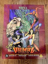 DC Primal Force 1994 Promo Poster Superhero Team Comic Art ~17x22"