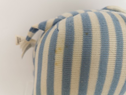 Little Jellycat Blue White Stripes Elliot Elephant Rattle Baby Soft Toy 9" Plush - Picture 11 of 12