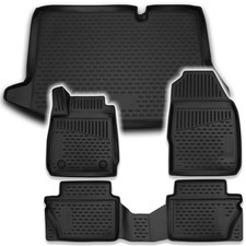 Gummi Kofferraumwanne Fußmatten Set für Ford Fiesta MK7 Laderaumwanne Matten