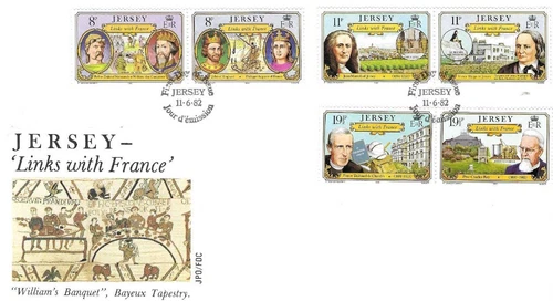 Jersey Comm/FDC - Links with France  - 1982 (JES329)