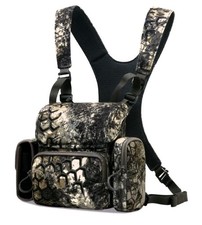 Binocular Harness Chest Pack: Waterproof Bino Case with Rangefinder Pocket for B