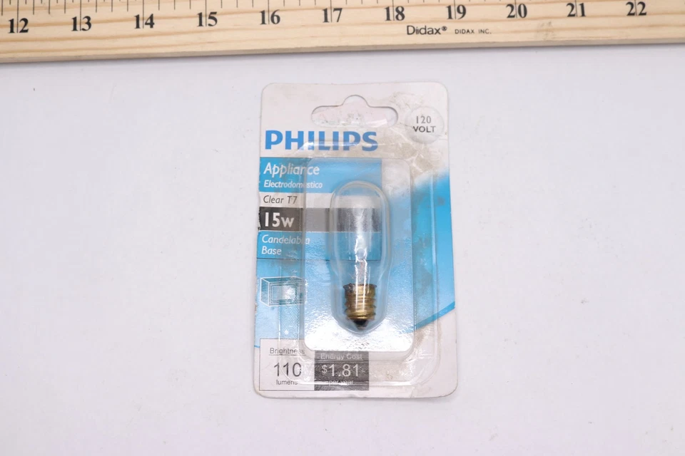 Philips Appliance Candelabra Base Light Bulb 15-Watt T7 Clear BCI5T7C - Image 2 of 4