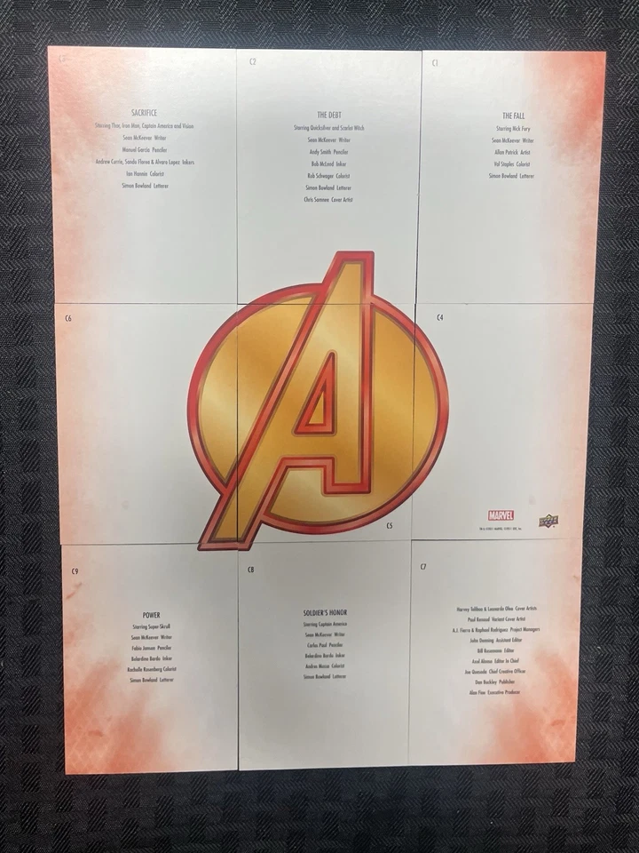 Marvel Avengers Kree-Skrull War Cover (C1-C9) 9 Card Complete Set - Image 3 of 4