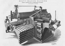 ARCHDALE & CO Birmingham Heavy Shaping Machine Antique Print 1885