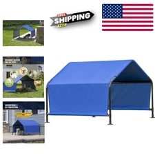 Versatile Outdoor Pet Shade Tent for Dogs Cats and Livestock UV Protection Blue