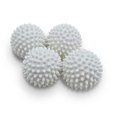 Dryer Balls 4 Pack - Non-Toxic Reusable (White) White