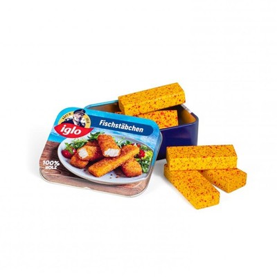 Erzi Kaufladenzubehör Fischstäbchen von Iglo in der Dose