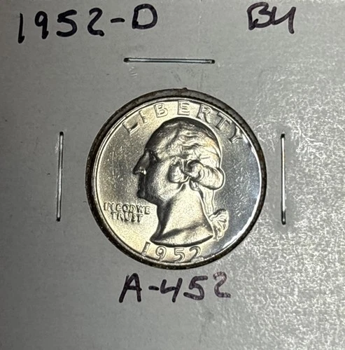 1952-D BU Washington Quarter, Item A-452