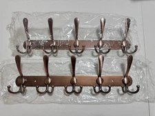 Wall Door Mounted Hanger Double Hook Coat Towel Hanger Cooper