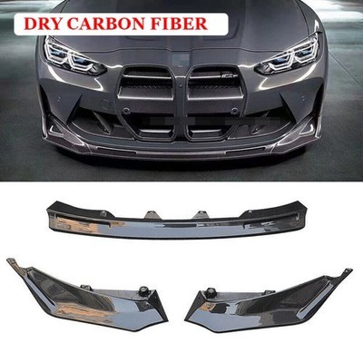 For 2021-2025 BMW G80 M3 G82 G83 M4 V Style DRY Carbon Fiber Front Bumper Lip