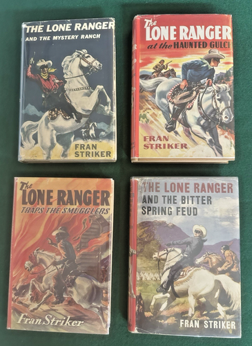 Lot of 4 LONE RANGER Books by Fran Striker 1st Editions HB/DJs Great Condition