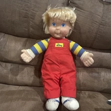 Vintage My Buddy Doll Hasbro Playskool Blonde Hair / Blue Eyes Blue Hat