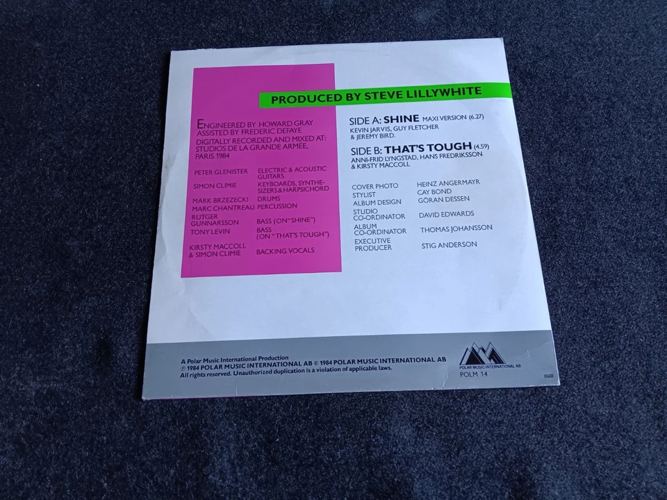 Frida  - Anni Frid Lyngstad  - Shine - 12" White Vinyl Polar Sweden '84 (Abba) - Image 4 of 4