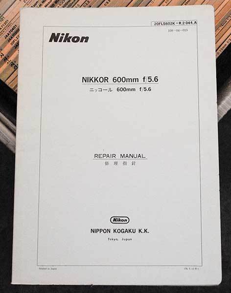 OEM Nikon Nikkor 600mm F5.6 Pre AI Original Factory Service Repair