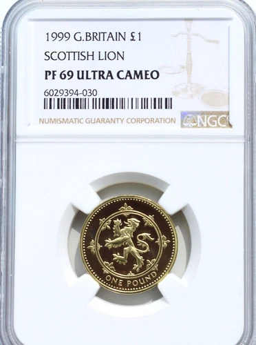 1999 Pound £1 Scottish Lion NGC PF69 Great Britain UK Proof Coin Royal Mint