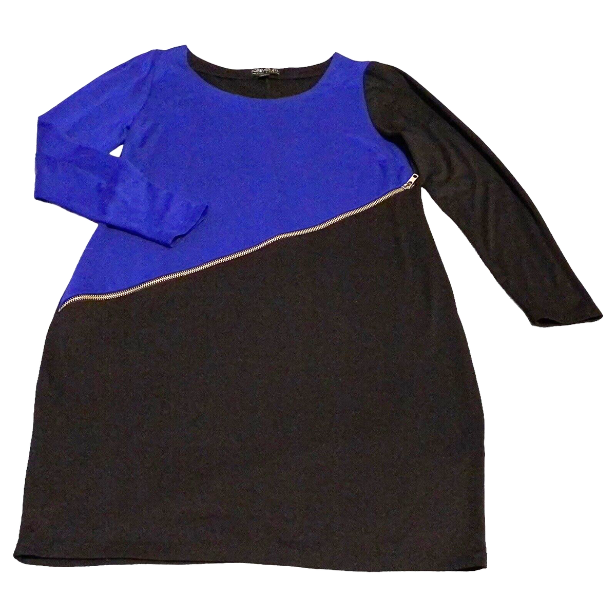 blue black colorblock dress Couver Women's Color Block Hourglass Panel Contrast Midi Dress Royal Blue Black Medium