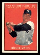 1961 Topps Baseball #478 Roger Maris (MVP) VG/EX *e3