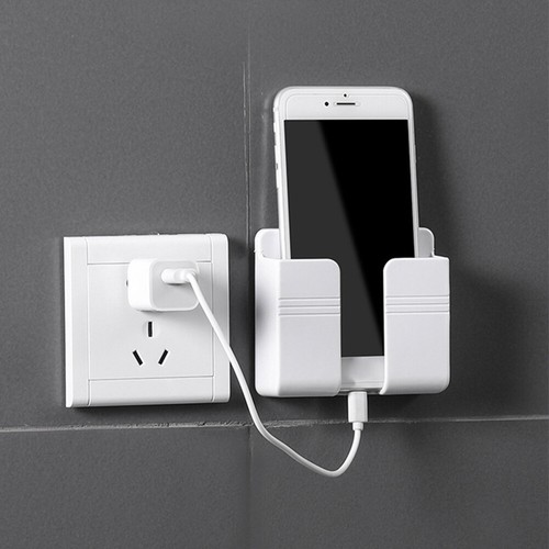 Wall Mounted Mobile Phone Charging Organizer Storage Box Remote Control Holder - Afbeelding 12 van 16