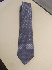 BROOKS BROTHERS "346" LIGHT BLUE GEOMETRIC 100% SILK NECKTIE MADE IN USA