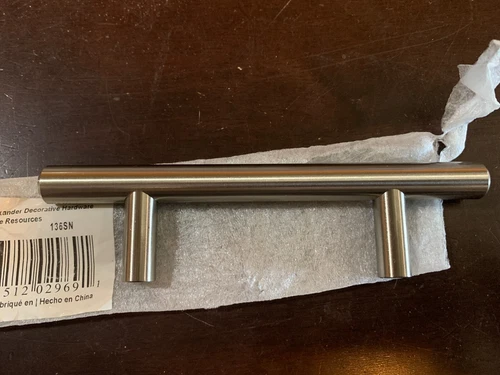 BAR PULL 3" c-c Satin Nickel Kitchen Cabinet Hardware Drawer Pull 136SN New! - Picture 3 of 5
