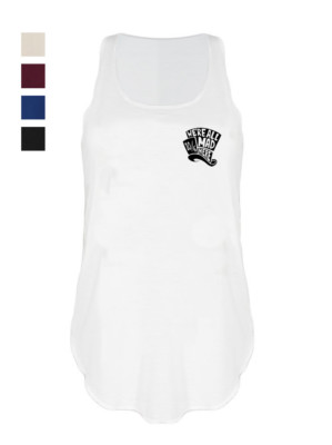 Mad Hatter Druck Tanktop Shirt Weste Singlet Alice im Wunderland Tee Party Hut