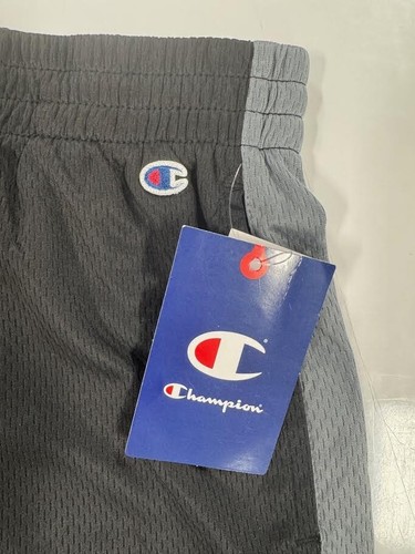 CHAMPION ' C9 MESH ATHLETIC SHORTS ' BOYS ' BLACK/GRAY ' SIZE SMALL - Picture 2 of 4