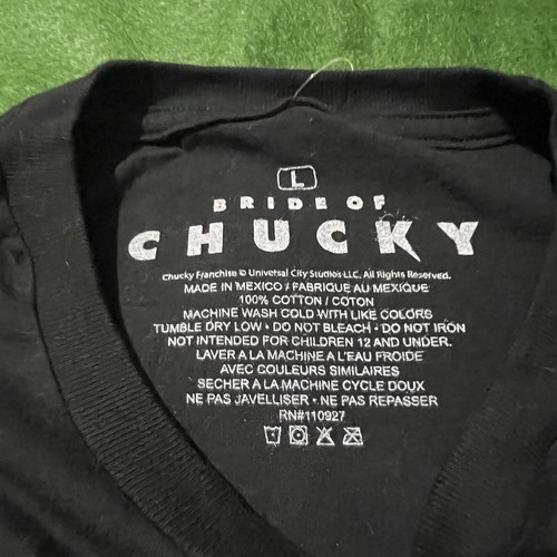 Bride Of Chucky Black Tee Shirt Size Large Cotton Shirt Here Comes the Bride - Picture 23 of 24
